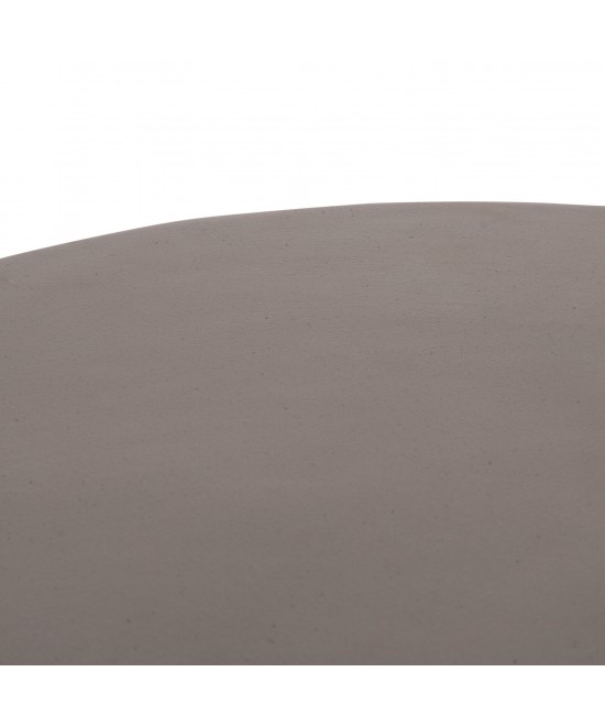 ΤΡΑΠΕΖΙ ΣΑΛΟΝΙΟΥ ΣΤΡΟΓΓΥΛΟ ALLAN HM18162.03 FIBER CEMENT ΣΕ ΓΚΡΙ--Φ92x49Υεκ.