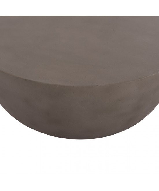 ΤΡΑΠΕΖΙ ΣΑΛΟΝΙΟΥ ΣΤΡΟΓΓΥΛΟ ALLAN HM18162.03 FIBER CEMENT ΣΕ ΓΚΡΙ--Φ92x49Υεκ.