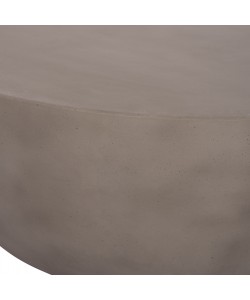 ΤΡΑΠΕΖΙ ΣΑΛΟΝΙΟΥ ΣΤΡΟΓΓΥΛΟ ALLAN HM18162.03 FIBER CEMENT ΣΕ ΓΚΡΙ--Φ92x49Υεκ.