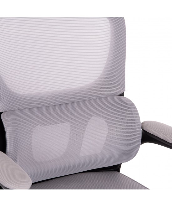 ΚΑΡΕΚΛΑ ΓΡΑΦΕΙΟΥ BASTON HM18236.02 ΓΚΡΙ MESH & ΜΑΥΡΟ PP ΣΚΕΛΕΤΟΣ 64x60x127Υεκ.