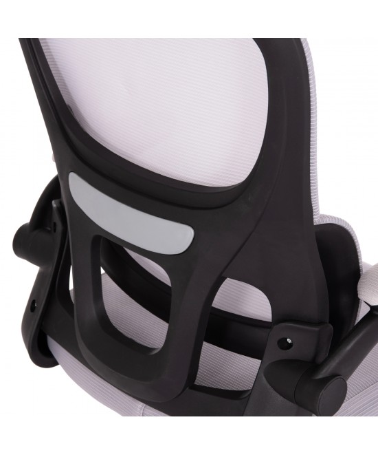 ΚΑΡΕΚΛΑ ΓΡΑΦΕΙΟΥ BASTON HM18236.02 ΓΚΡΙ MESH & ΜΑΥΡΟ PP ΣΚΕΛΕΤΟΣ 64x60x127Υεκ.