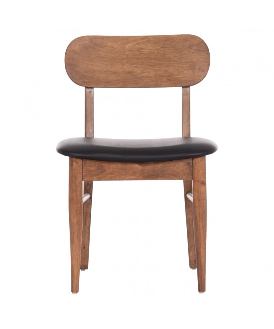 KΑΡΕΚΛΑ ΤΡΑΠΕΖΑΡΙΑΣ SEKOR HM9945.03 ΚΑΡΥΔΙ RUBBERWOOD-ΜΑΥΡΟ PU 51x48x79Υεκ