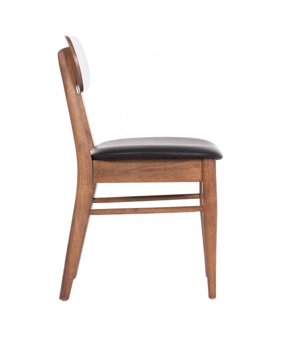 KΑΡΕΚΛΑ ΤΡΑΠΕΖΑΡΙΑΣ SEKOR HM9945.03 ΚΑΡΥΔΙ RUBBERWOOD-ΜΑΥΡΟ PU 51x48x79Υεκ