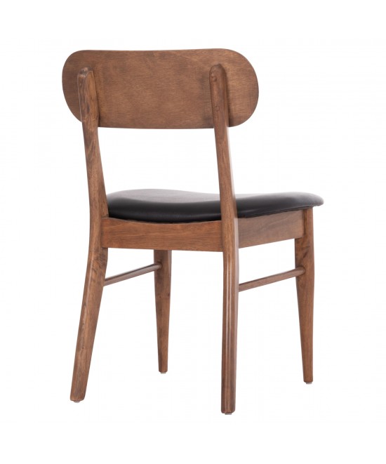 KΑΡΕΚΛΑ ΤΡΑΠΕΖΑΡΙΑΣ SEKOR HM9945.03 ΚΑΡΥΔΙ RUBBERWOOD-ΜΑΥΡΟ PU 51x48x79Υεκ