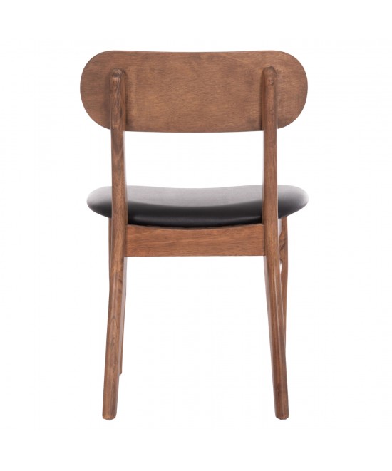 KΑΡΕΚΛΑ ΤΡΑΠΕΖΑΡΙΑΣ SEKOR HM9945.03 ΚΑΡΥΔΙ RUBBERWOOD-ΜΑΥΡΟ PU 51x48x79Υεκ