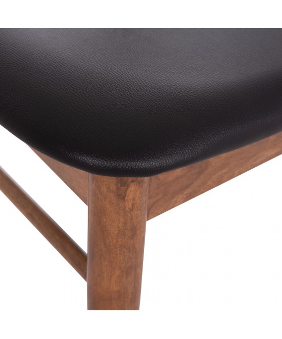 KΑΡΕΚΛΑ ΤΡΑΠΕΖΑΡΙΑΣ SEKOR HM9945.03 ΚΑΡΥΔΙ RUBBERWOOD-ΜΑΥΡΟ PU 51x48x79Υεκ