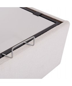 ΚΡEΒΑΤΙ ΜΕ ΑΠΟΘΗΚΕΥΤΙΚΟ ΧΩΡΟ DREAMLET HM716.03 ΛΕΥΚΟ TEDDY ΥΦΑΣΜΑ- ΓΙΑ ΣΤΡΩΜΑ 160x200εκ.