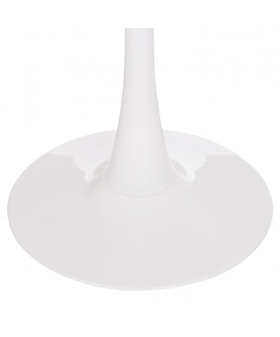 ΤΡΑΠΕΖΙ ΣΤΡΟΓΓΥΛΟ BROLIN HM18141.01 MDF TOP-ΒΑΣΗ ΜΕΤΑΛΛΙΚΗ--ΛΕΥΚΟ Φ90x73Υεκ