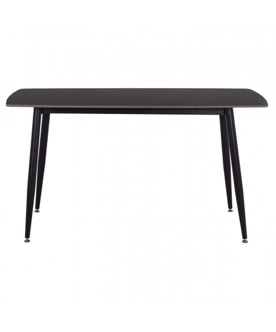 ΤΡΑΠΕΖΙ RAVEN HM18149.02 ΚΕΡΑΜΙΚΟ TOP ΜΕ ΟΨΗ ΜΑΥΡΟ ΜΑΡΜΑΡΟ 140x80x74Υεκ.