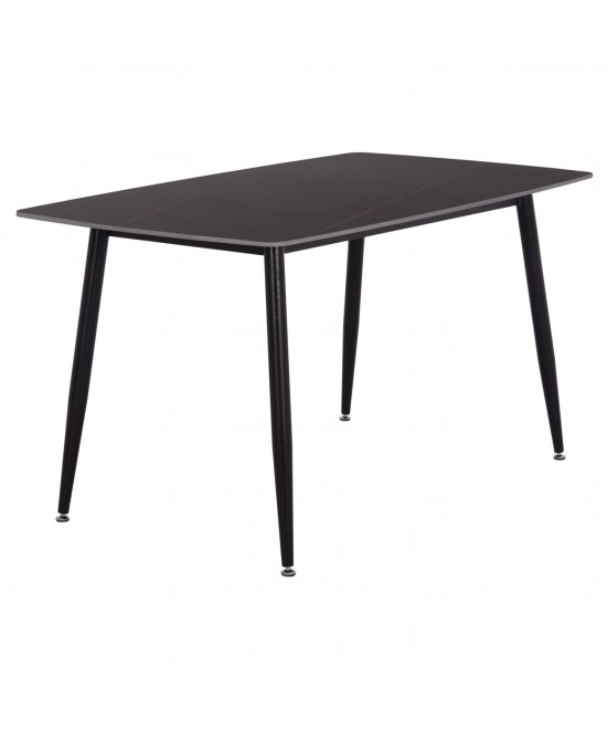 ΤΡΑΠΕΖΙ RAVEN HM18149.02 ΚΕΡΑΜΙΚΟ TOP ΜΕ ΟΨΗ ΜΑΥΡΟ ΜΑΡΜΑΡΟ 140x80x74Υεκ.