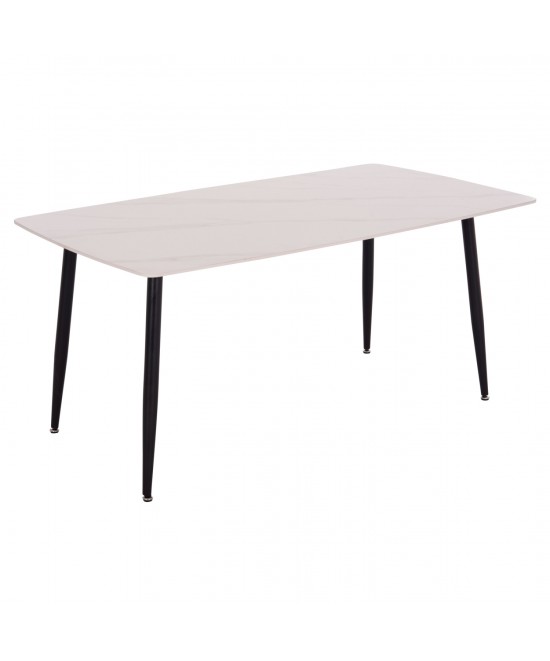 ΤΡΑΠΕΖΙ RAVEN HM18150.01 ΚΕΡΑΜΙΚΟ TOP ΜΕ ΟΨΗ ΛΕΥΚΟ ΜΑΡΜΑΡΟ 160x80x74Υεκ.