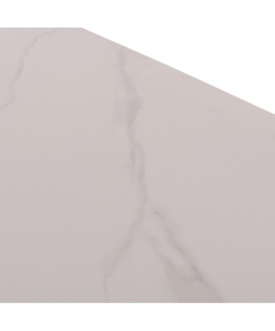 ΤΡΑΠΕΖΙ RAVEN HM18150.01 ΚΕΡΑΜΙΚΟ TOP ΜΕ ΟΨΗ ΛΕΥΚΟ ΜΑΡΜΑΡΟ 160x80x74Υεκ.