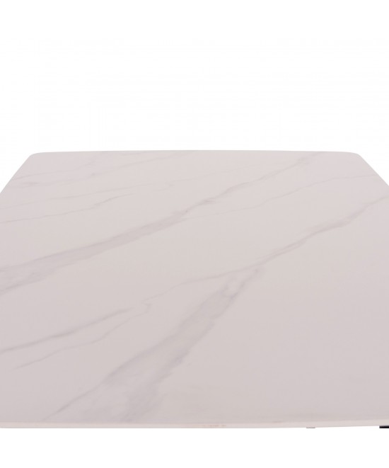 ΤΡΑΠΕΖΙ RAVEN HM18150.01 ΚΕΡΑΜΙΚΟ TOP ΜΕ ΟΨΗ ΛΕΥΚΟ ΜΑΡΜΑΡΟ 160x80x74Υεκ.