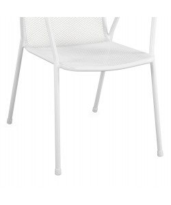 ΚΑΡΕΚΛΑ ΠΟΛΥΘΡΟΝΑ ΜΕΤΑΛΛΙΚΗ ΛΕΥΚΗ ELIJAH HM5005.02 54x62x89Υ ΕΚ.