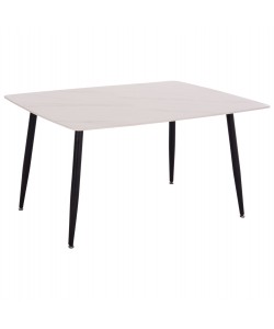 ΤΡΑΠΕΖΙ RAVEN HM18149.01 ΚΕΡΑΜΙΚΟ TOP ΜΕ ΟΨΗ ΛΕΥΚΟ ΜΑΡΜΑΡΟ 140x80x74Υεκ.