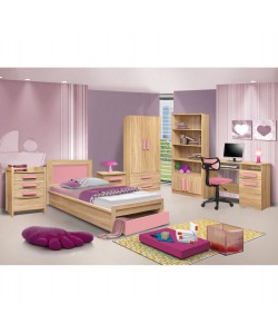 ΚΡΕΒΑΤΙ ΜΕ ΣΥΡΤΑΡΙ PLAYROOM HM330.02 SONAMA-ΡΟΖ 90Χ190εκ.