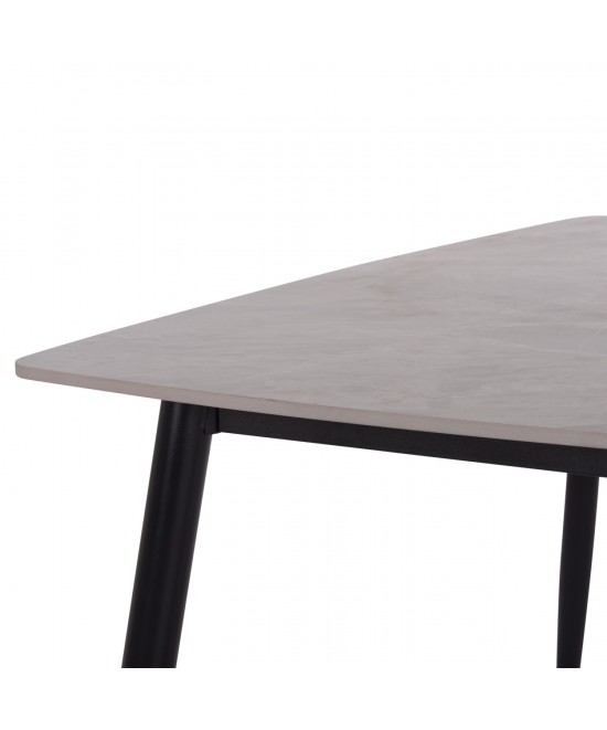 ΤΡΑΠΕΖΙ RAVEN HM18150.13 ΚΕΡΑΜΙΚΟ TOP ΜΕ ΟΨΗ ΓΚΡΙ ΜΑΡΜΑΡΟ 160x80x74Υεκ.