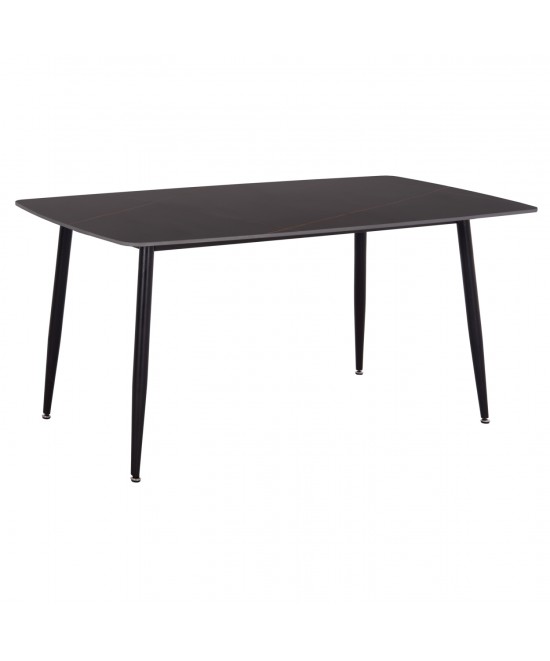 ΤΡΑΠΕΖΙ RAVEN HM18150.02 ΚΕΡΑΜΙΚΟ TOP ΜΕ ΟΨΗ ΜΑΥΡΟ ΜΑΡΜΑΡΟ 160x80x74Υεκ.