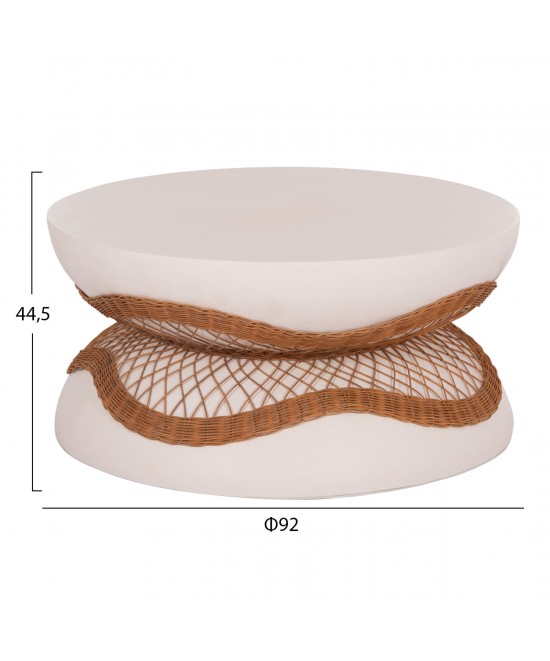 ΤΡΑΠΕΖΙ ΣΑΛΟΝΙΟΥ ANNA HM18157.02 FIBER CEMENT ΛΕΥΚΟ-ΦΥΣΙΚΟ RATTAN--Φ92x44.5Υεκ ΤΡΑΠΕΖΙ ΣΑΛΟΝΙΟΥ ANNA HM18157.02 FIBER CEMENT ΛΕΥΚΟ-ΦΥΣΙΚΟ RATTAN--Φ92x44.5Υεκ