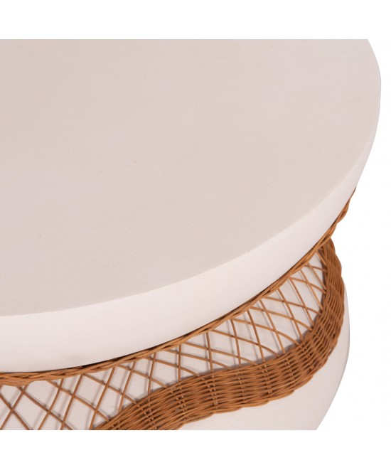 ΤΡΑΠΕΖΙ ΣΑΛΟΝΙΟΥ ANNA HM18157.02 FIBER CEMENT ΛΕΥΚΟ-ΦΥΣΙΚΟ RATTAN--Φ92x44.5Υεκ ΤΡΑΠΕΖΙ ΣΑΛΟΝΙΟΥ ANNA HM18157.02 FIBER CEMENT ΛΕΥΚΟ-ΦΥΣΙΚΟ RATTAN--Φ92x44.5Υεκ