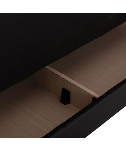 ΚΑΝΑΠΕΣ ΚΡΕΒΑΤΙ ΜΕ ΑΠΟΘ.ΧΩΡΟ TΡΙΘΕΣΙΟΣ NIKKO HM3292.11 ΜΑΥΡΟ PU 207x80x82Υεκ.