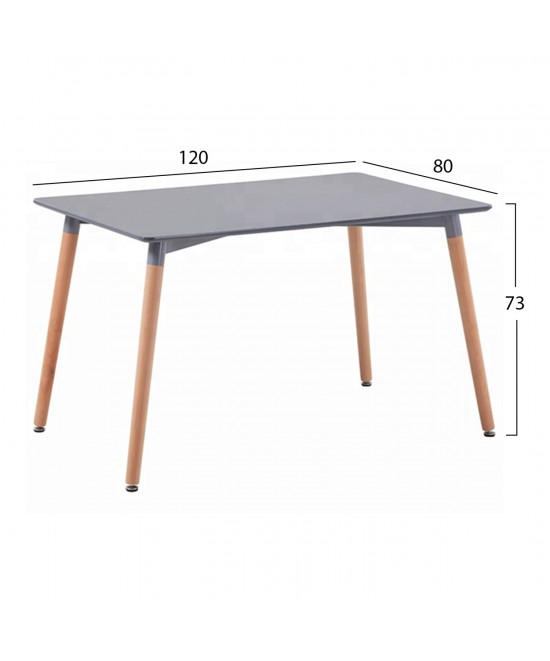 ΣΕΤ ΤΡΑΠΕΖΑΡΙΑΣ 5ΤΜΧ ANAIS HM21176 MDF TOP ΣΕ ΓΚΡΙ--P.P. & PU ΣΕ ΓΚΡΙ