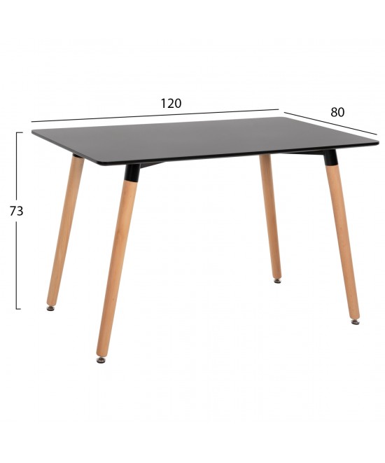 ΣΕΤ ΤΡΑΠΕΖΑΡΙΑΣ 5ΤΜΧ MINARDO HM21179 MDF TOP ΣΕ ΜΑΥΡΟ--ΣΚΟΥΡΟ ΓΚΡΙ ΥΦΑΣΜΑ