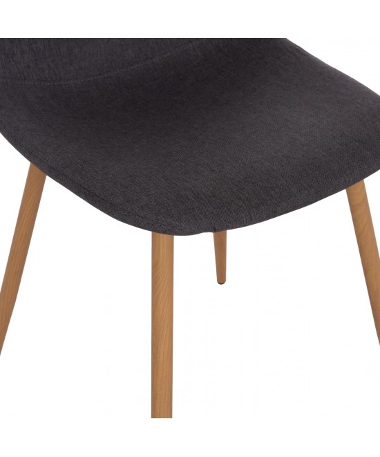 ΣΕΤ ΤΡΑΠΕΖΑΡΙΑΣ 5ΤΜΧ MINARDO HM21179 MDF TOP ΣΕ ΜΑΥΡΟ--ΣΚΟΥΡΟ ΓΚΡΙ ΥΦΑΣΜΑ