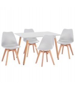 ΣΕΤ ΤΡΑΠΕΖΑΡΙΑΣ 5ΤΜΧ VEGAS HM21184 MDF TOP ΣΕ ΛΕΥΚΟ--ΠΟΔΙΑ ΟΞΙΑΣ