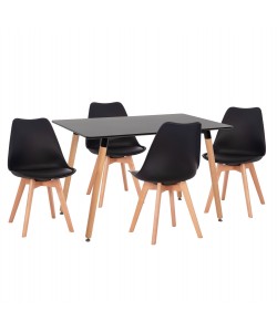 ΣΕΤ ΤΡΑΠΕΖΑΡΙΑΣ 5ΤΜΧ VEGAS HM21185 MDF TOP ΣΕ ΑΝΟΙΧΤΟ ΓΚΡΙ--ΠΟΔΙΑ ΟΞΙΑΣ