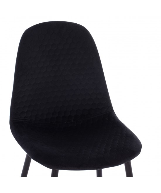 ΣΕΤ ΤΡΑΠΕΖΑΡΙΑΣ 5ΤΜΧ BROLIN HM21191 MDF TOP-ΜΕΤΑΛΛΙΚΑ ΠΟΔΙΑ-ΒΕΛΟΥΔΟ--ΜΑΥΡΟ