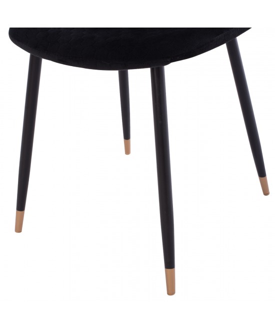 ΣΕΤ ΤΡΑΠΕΖΑΡΙΑΣ 5ΤΜΧ BROLIN HM21191 MDF TOP-ΜΕΤΑΛΛΙΚΑ ΠΟΔΙΑ-ΒΕΛΟΥΔΟ--ΜΑΥΡΟ