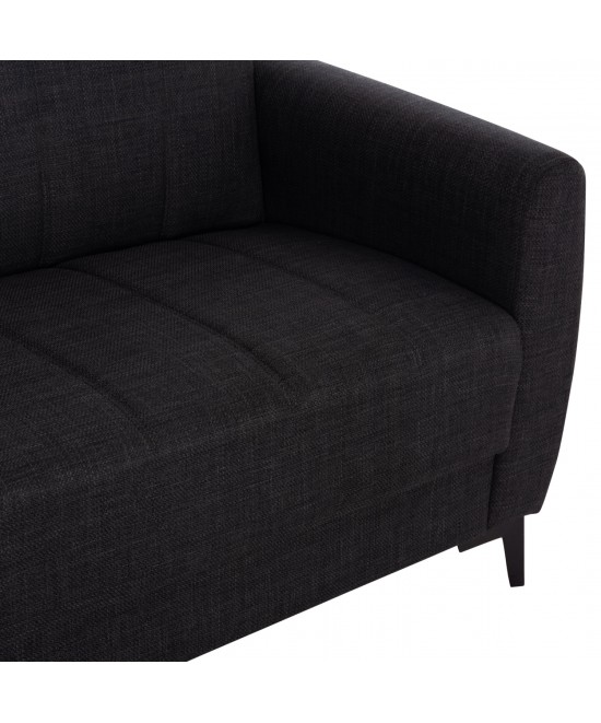 ΚΑΝΑΠΕΣ ΚΡΕΒΑΤΙ ΜΕ ΑΠΟΘ.ΧΩΡΟ ΔΙΘΕΣΙΟΣ NIKKO HM3293.01 ΓΚΡΙ ΥΦΑΣΜΑ 144x75x84Υεκ.