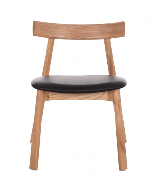 KΑΡΕΚΛΑ ΤΡΑΠΕΖΑΡΙΑΣ SEKAN HM18245.04 RUBBERWOOD-ΜΑΥΡΟ PU 60x54x72Υεκ
