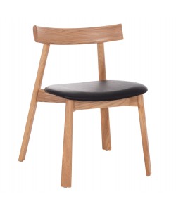 KΑΡΕΚΛΑ ΤΡΑΠΕΖΑΡΙΑΣ SEKAN HM18245.04 RUBBERWOOD-ΜΑΥΡΟ PU 60x54x72Υεκ