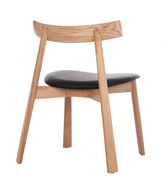 KΑΡΕΚΛΑ ΤΡΑΠΕΖΑΡΙΑΣ SEKAN HM18245.04 RUBBERWOOD-ΜΑΥΡΟ PU 60x54x72Υεκ