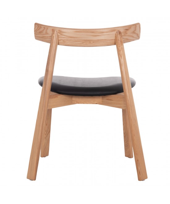 KΑΡΕΚΛΑ ΤΡΑΠΕΖΑΡΙΑΣ SEKAN HM18245.04 RUBBERWOOD-ΜΑΥΡΟ PU 60x54x72Υεκ