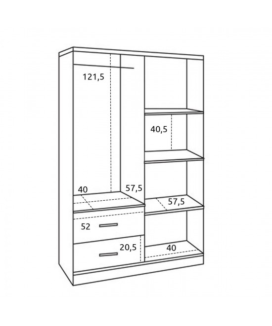 ΝΤΟΥΛΑΠΑ 4ΦΥΛΛΗ BLAKELY ME 2 ΣΥΡΤΑΡΙΑ HM339.01 ZEBRANO 120Χ42,5Χ180,5εκ.