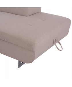 ΓΩΝΙΑΚΟΣ ΚΑΝΑΠΕΣ-ΚΡΕΒΑΤΙ ΜΕ ΑΠΟΘ.ΧΩΡΟ ENCORE HM3301.03R ΜΠΕΖ ΥΦΑΣΜΑ 285x205x90Υεκ.