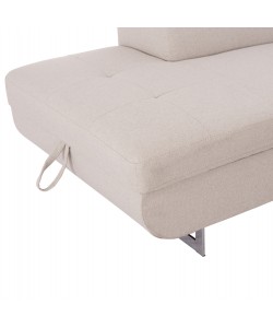 ΓΩΝΙΑΚΟΣ ΚΑΝΑΠΕΣ-ΚΡΕΒΑΤΙ ΜΕ ΑΠΟΘ.ΧΩΡΟ ENCORE HM3301.03L ΜΠΕΖ ΥΦΑΣΜΑ 285x205x90Υεκ.