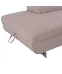 ΓΩΝΙΑΚΟΣ ΚΑΝΑΠΕΣ-ΚΡΕΒΑΤΙ ΜΕ ΑΠΟΘ.ΧΩΡΟ ENCORE HM3301.03L ΜΠΕΖ ΥΦΑΣΜΑ 285x205x90Υεκ.