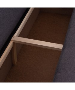 ΓΩΝΙΑΚΟΣ ΚΑΝΑΠΕΣ-ΚΡΕΒΑΤΙ ΜΕ ΑΠΟΘ.ΧΩΡΟ TRENDSTON HM3302.01R ΓΚΡΙ ΥΦΑΣΜΑ 298x177x95Υεκ