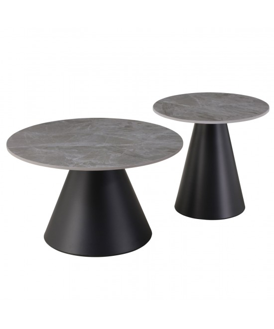 ΤΡΑΠΕΖΙΑ ΣΑΛΟΝΙΟΥ RIDGE HM18266.03 ΚΕΡΑΜΙΚΑ TOP ΜΕ ΟΨΗ ΓΚΡΙ ΜΑΡΜΑΡΟΥ Φ50εκ & Φ70εκ ΤΡΑΠΕΖΙΑ ΣΑΛΟΝΙΟΥ RIDGE HM18266.03 ΚΕΡΑΜΙΚΑ TOP ΜΕ ΟΨΗ ΓΚΡΙ ΜΑΡΜΑΡΟΥ Φ50εκ & Φ70εκ