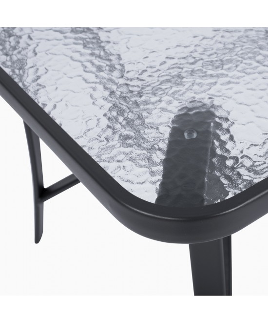 ΣΕΤ ΤΡΑΠΕΖΑΡΙΑ ΓΚΡΙ  ΜΕΤΑΛΛΙΚΗ 7ΤΜΧ ΜΕ 6ΚΑΡΕΚΛΕΣ ΚΑΙ ΤΡΑΠΕΖΙ 160Χ90 HM5206.01