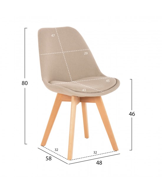 ΣΕΤ ΤΡΑΠΕΖΑΡΙΑΣ 5ΤΜΧ VEGAS HM21180 MDF TOP ΣΕ ΦΥΣΙΚΟ--ΥΦΑΣΜΑ ΜΠΕΖ