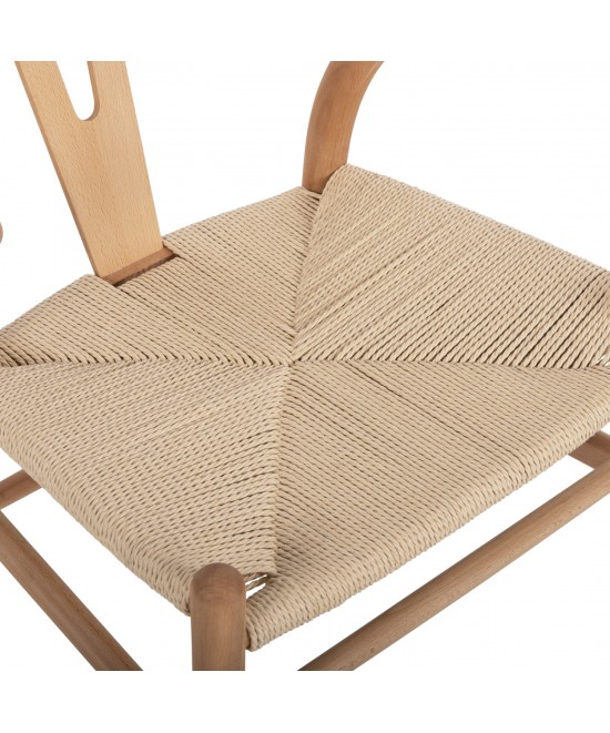 ΣΕΤ ΤΡΑΠΕΖΑΡΙΑΣ 5ΤΜΧ BRAVE HM21182 MDF TOP-ΞΥΛΟ ΟΞΙΑΣ & PAPER ROPE ΣΕ ΦΥΣΙΚΟ