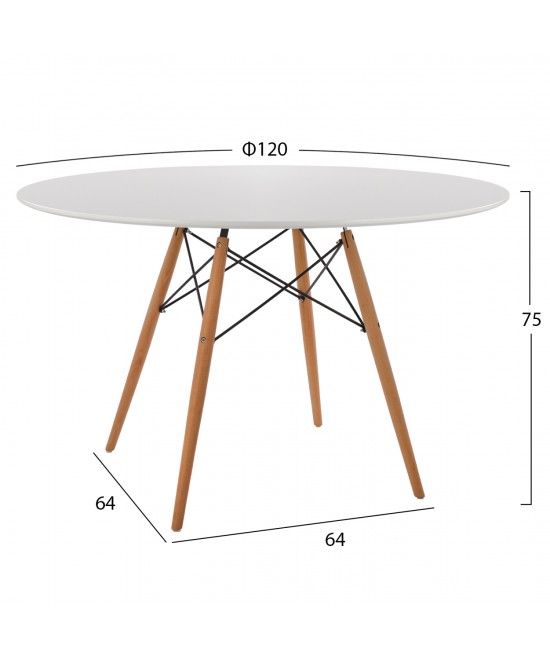 ΣΕΤ ΤΡΑΠΕΖΑΡΙΑΣ 5ΤΜΧ MAGGIE HM21186 MDF TOP & ΠΟΛΥΠΡΟΠΥΛΕΝΙΟ ΣΕ ΛΕΥΚΟ ΧΡΩΜΑ