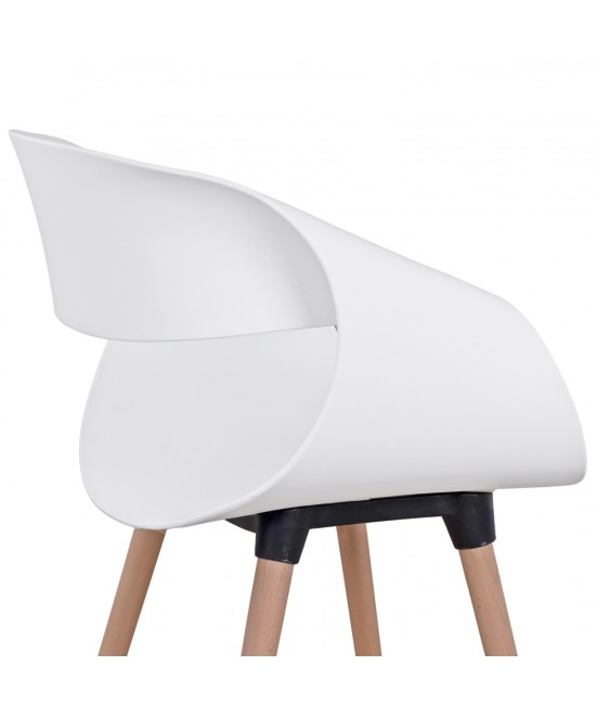 ΣΕΤ ΤΡΑΠΕΖΑΡΙΑΣ 5ΤΜΧ MAGGIE HM21186 MDF TOP & ΠΟΛΥΠΡΟΠΥΛΕΝΙΟ ΣΕ ΛΕΥΚΟ ΧΡΩΜΑ