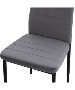 ΣΕΤ ΤΡΑΠΕΖΑΡΙΑΣ 5ΤΜΧ LADY HM21199.01 ΓΥΑΛΙ--ΜΕΤΑΛΛΟ ΣΕ ΜΑΥΡΟ & ΒΕΛΟΥΔΟ ΓΚΡΙ