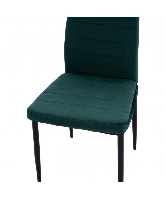 ΣΕΤ ΤΡΑΠΕΖΑΡΙΑΣ 5ΤΜΧ LADY HM21199.03 ΓΥΑΛΙ--ΜΕΤΑΛΛΟ ΣΕ ΜΑΥΡΟ & ΒΕΛΟΥΔΟ ΚΥΠΑΡΙΣΣΙ